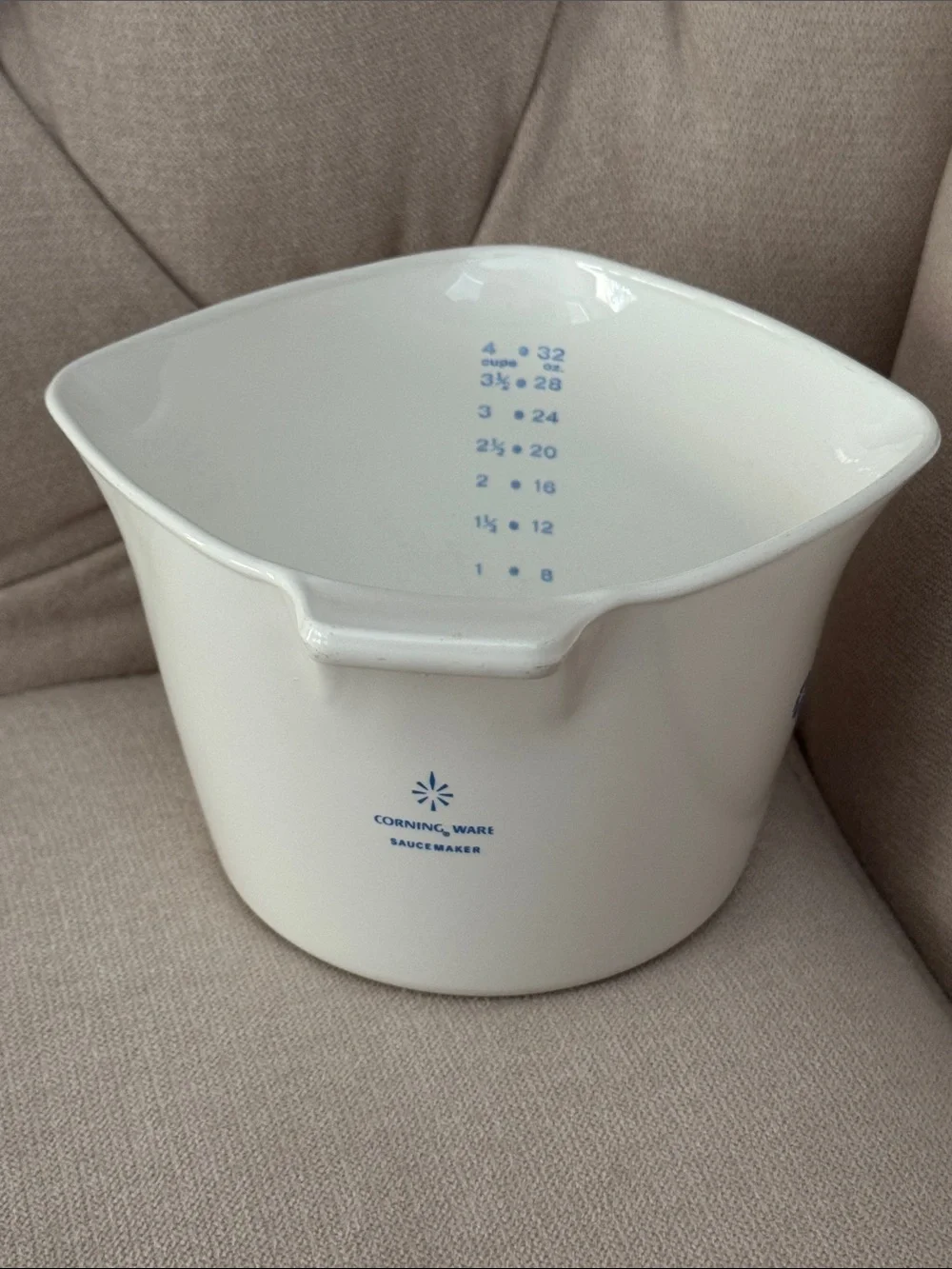 Corning Ware 1 Quart Sauce Maker, 4 cups, Blue Cornflower
